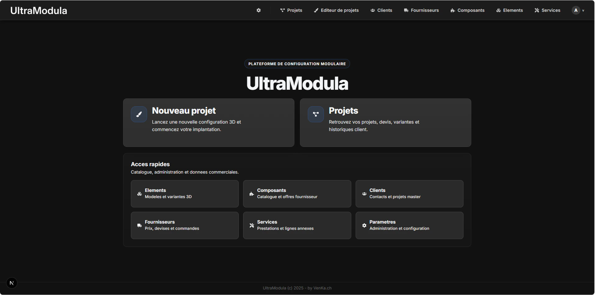 Ultra Modula modular configuration platform overview